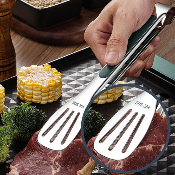 1pc Non-Slip Stainless Steel Food Tongs Meat Salad Bread Serving Clip Barbecue Grill Buffet Clamp Cooking Tools Kitchen Accessories - Image 5