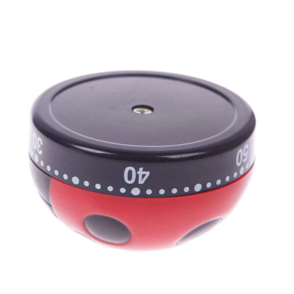 1pc Ladybug Cooking Timer; Mechanical Clock 60 Minutes Cartoon Timer; Kitchen Timer Reminder Baking Clock; No Battery; Kitchen Accessories - Image 4