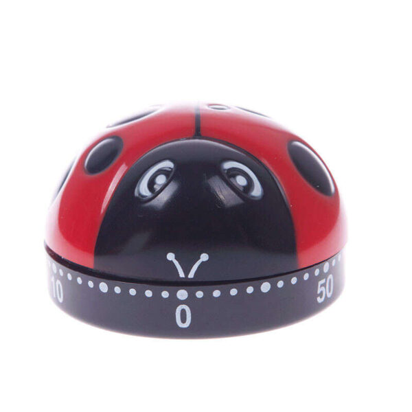 1pc Ladybug Cooking Timer; Mechanical Clock 60 Minutes Cartoon Timer; Kitchen Timer Reminder Baking Clock; No Battery; Kitchen Accessories - Image 5