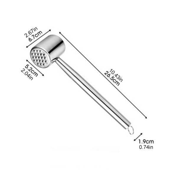 Multifunction Meat Hammer Meat Tenderizer Portable Steak Pork Tools Two Sides Loose Stainless Steel Hammer Kitchen Cooking Tools - Image 2