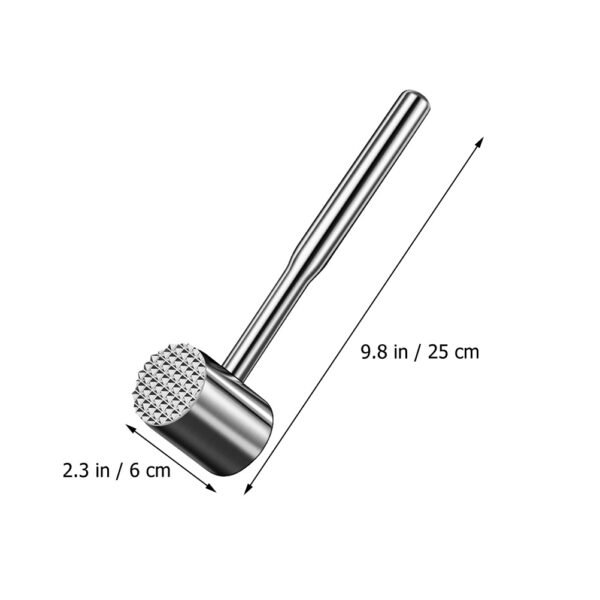 Meat Masher Tool Cube Steak Maker Meat Beater Hammer Pork Metal Hammer Meat Stainless Steel Bbq Meat Hammer - Image 5