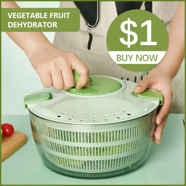 Vegetable Fruit Dehydrator Salad Useful Multifunctional Household Quickly Dryer Basket Shake Plastic Kitchen Tool Spinner - Image 4