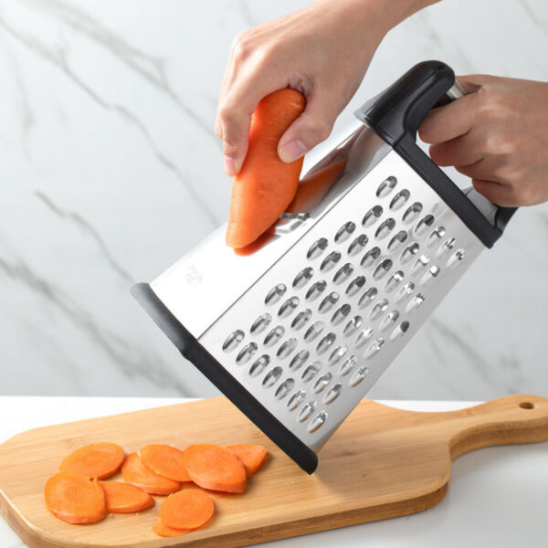 4 Sides Cheese Melon Cucumber Vegetables Box Grater Food Planing Potato Stainless Steel Multifunctional Ginger Slicer - Image 4