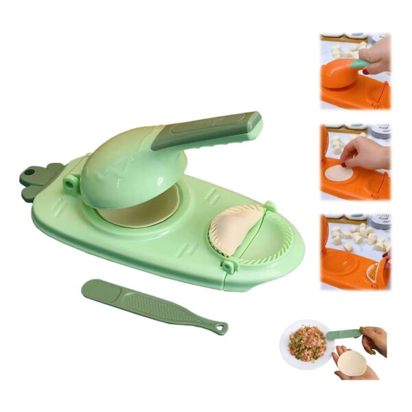 1pc 10in/9in 2-In-1 Dumpling Maker - Kitchen Utensil For DIY Dumpling Moulds And Dough Pressing - Stainless Steel Dumpling Skin Press With Non-Slip Handle - Image 3