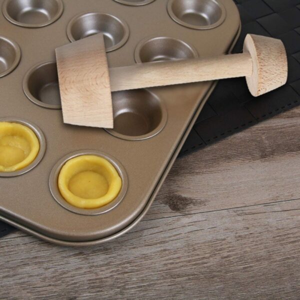 1pc Kitchen Gadgets Wood Egg Tart Pusher Double Side Tart Tamper Pastry Pusher Wooden Egg Tart Mold For Eggtart Mold Baking Cake Kitchen Tools - Image 5