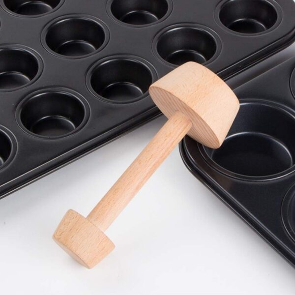 1pc Kitchen Gadgets Wood Egg Tart Pusher Double Side Tart Tamper Pastry Pusher Wooden Egg Tart Mold For Eggtart Mold Baking Cake Kitchen Tools - Image 6