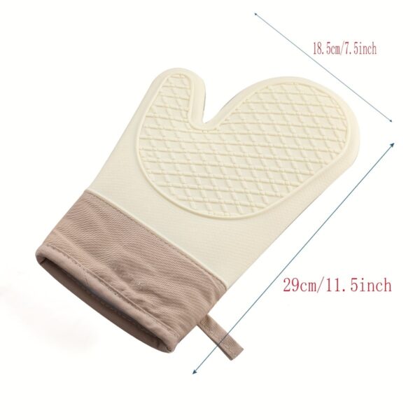 1pc Anti-scalding Gloves Heat Insulation Thickened Silicone Kitchen Oven Special Baking High Temperature Resistant Non-slip Heat-proof Microwave Oven Baking - Image 4