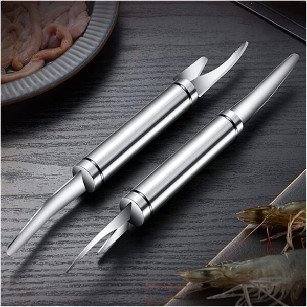 2pcs 5 In 1 Multifunctional Shrimp Line Fish Maw Knife Household Shrimp Line Knife; Fish Scale Planer Seafood Knives Tool For Kitchen - Image 2