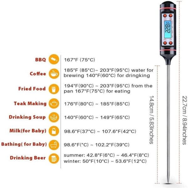 Temperature Meter Gauge Tool New Meat Thermometer Kitchen Digital Cooking Food Probe Electronic BBQ Cooking Tools - Image 4