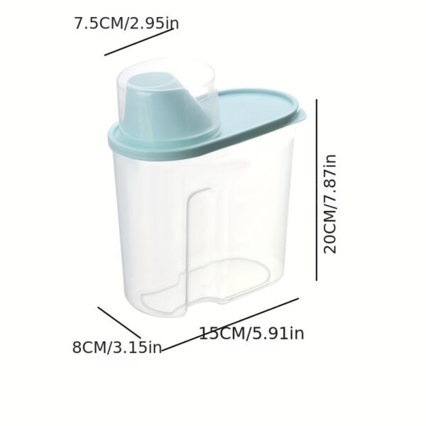 1pc 1.9L Kitchen Cereals Jar; Kitchen Storage Box; Airtight Food Storage Containers; Kitchen Supplies - Image 4