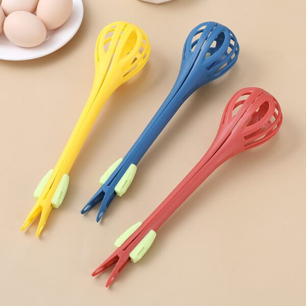 1pc; Multifunctional 3-in-1 Egg Whisk Food Holder Noodle Holder Baking Tool Egg Stirrer Manual Whisk 1 Pack 11.02''?2.76'' - Image 5