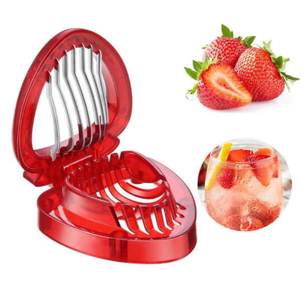 1pc Stainless Steel Strawberry Slicer; Fruit Divider - Image 2