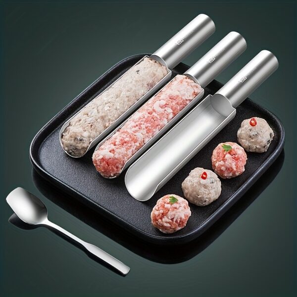 1pc Meatball Maker Stainless Steel Meatball Maker Plastic Meat Baller Spoon DIY Meatball Mold Plastic Meat Balls Fish Balls Beef Balls Processing Spoon Mold - Image 3