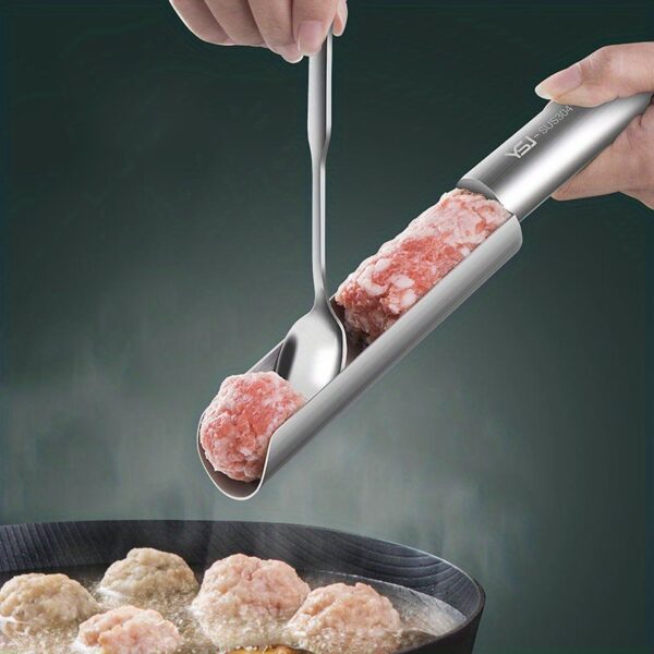 1pc Meatball Maker Stainless Steel Meatball Maker Plastic Meat Baller Spoon DIY Meatball Mold Plastic Meat Balls Fish Balls Beef Balls Processing Spoon Mold