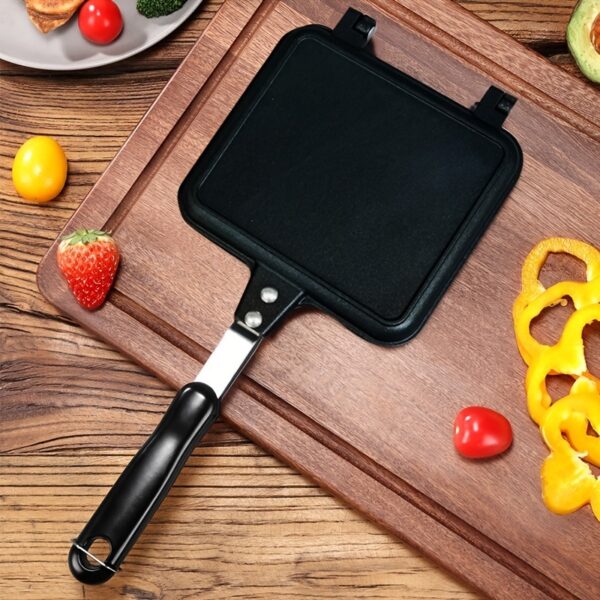 1pc Sandwich Maker Non-stick Grilled Sandwich Double Sided Frying Pan; Bread Toast Breakfast Pan Omelette Pan Outdoor Camping Baking Pan Kitchen Supplies - Image 6