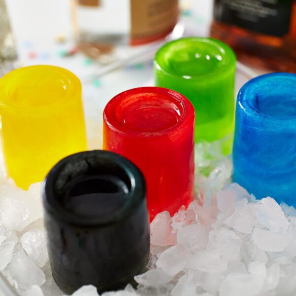 1pc Silicone Shot Glass Ice Molds; Ice Cube Trays For Freezer With 4 Cavities; Ice Shot Glass Mold Reusable Whiskey Glass Ice Cubes; Holds 1oz Each; 1.3 Inch Ice Shot Glass Molds And Trays - Image 6