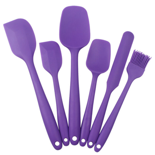 6pcs Silicone Kitchenware Set; Kitchen Supplies; Baking Supplies; Large Scraper; Spatula; Baking Tools; Cake Cream Spatula; Kitchen Tool Set - Image 11