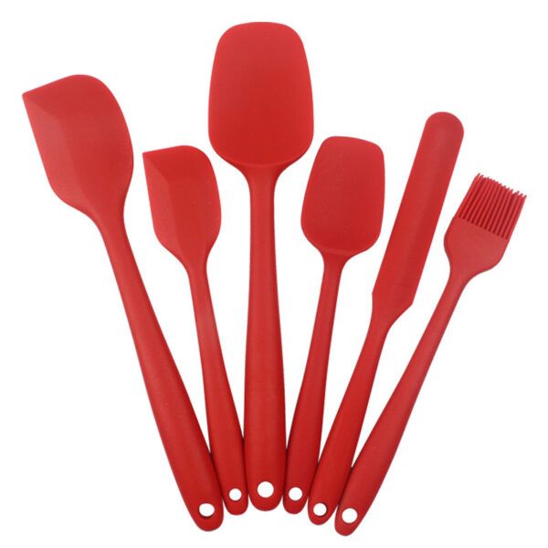 6pcs Silicone Kitchenware Set; Kitchen Supplies; Baking Supplies; Large Scraper; Spatula; Baking Tools; Cake Cream Spatula; Kitchen Tool Set - Image 13