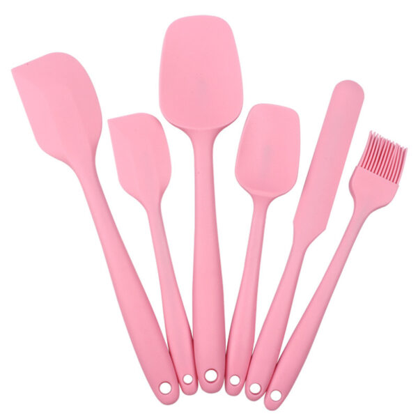 6pcs Silicone Kitchenware Set; Kitchen Supplies; Baking Supplies; Large Scraper; Spatula; Baking Tools; Cake Cream Spatula; Kitchen Tool Set - Image 9