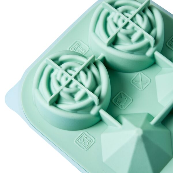 Ice Cube Tray;  2.5inch Ice Cube Molds;  2 Cavity Silicone Rose & 2 Diamond Ice Ball Maker - Image 4