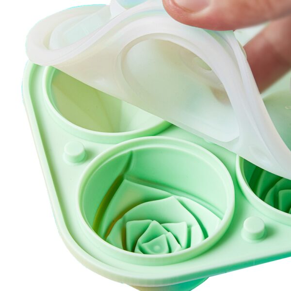 Ice Cube Tray;  2.5inch Ice Cube Molds;  2 Cavity Silicone Rose & 2 Diamond Ice Ball Maker - Image 7