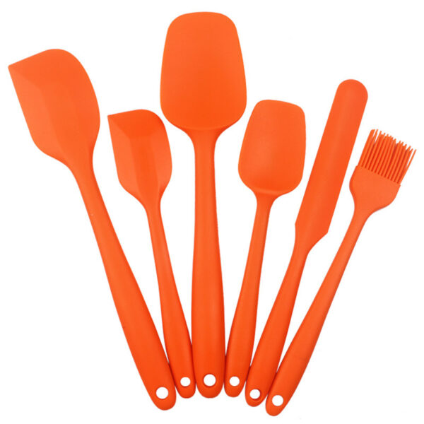 6pcs Silicone Kitchenware Set; Kitchen Supplies; Baking Supplies; Large Scraper; Spatula; Baking Tools; Cake Cream Spatula; Kitchen Tool Set - Image 12