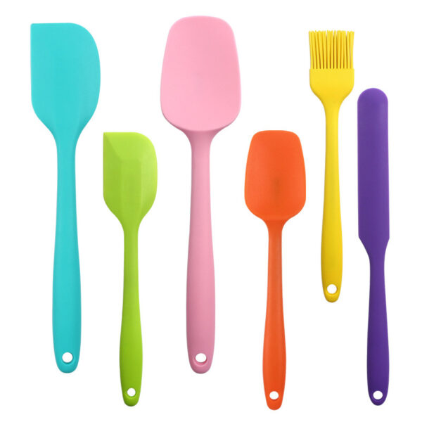 6pcs Silicone Kitchenware Set; Kitchen Supplies; Baking Supplies; Large Scraper; Spatula; Baking Tools; Cake Cream Spatula; Kitchen Tool Set - Image 8