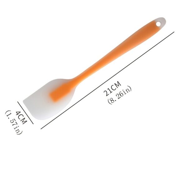 3pcs 1.57"x8.26" Translucent All-in-One Silicone Scraper; Cream Scraper - Image 5