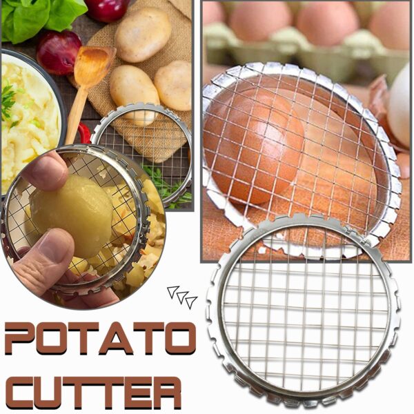 1pc Stainless Steel Egg Slicer Cutter Cut Egg Device Grid For Vegetables Salads Potato Mushroom Tools Chopper For Kitchen Chopper - Image 4