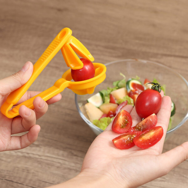 1pc Tomato Slicer Cutter Grape Tools Cherry Kitchen Pizza Fruit Splitter; Small Tomatoes Accessories Manual Cut Gadget - Image 2