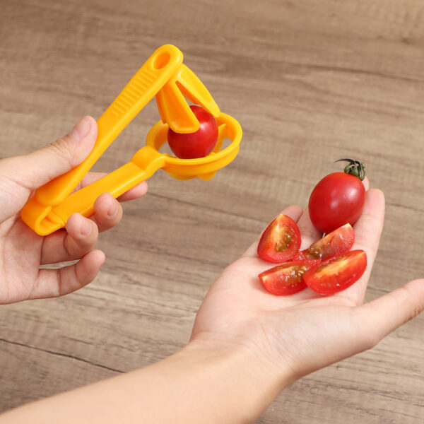 1pc Tomato Slicer Cutter Grape Tools Cherry Kitchen Pizza Fruit Splitter; Small Tomatoes Accessories Manual Cut Gadget - Image 3