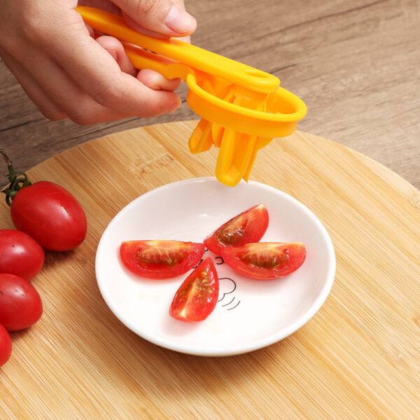 1pc Tomato Slicer Cutter Grape Tools Cherry Kitchen Pizza Fruit Splitter; Small Tomatoes Accessories Manual Cut Gadget - Image 5