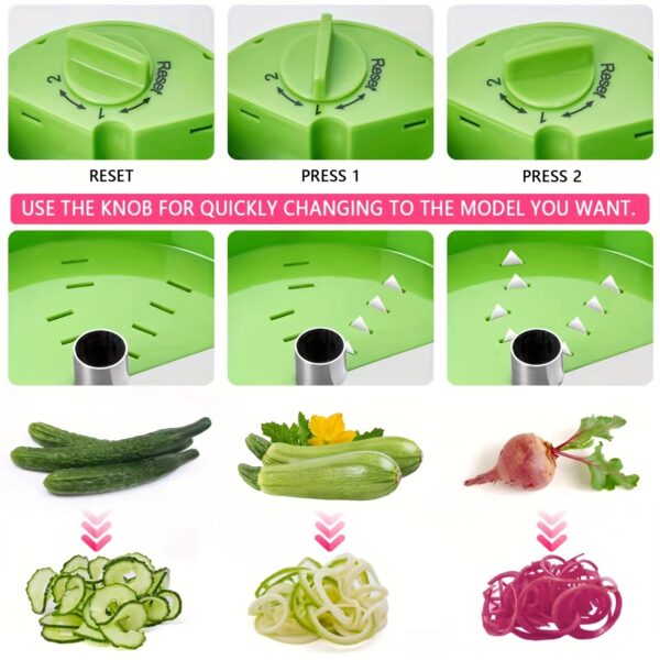 1pc; Vegetable Spiralizer; Household Vegetable Grater; Reusable Fruit Grater; Kitchen Potato Slicer; Vegetable Spiral Cutter; Kitchen Gadgets - Image 2