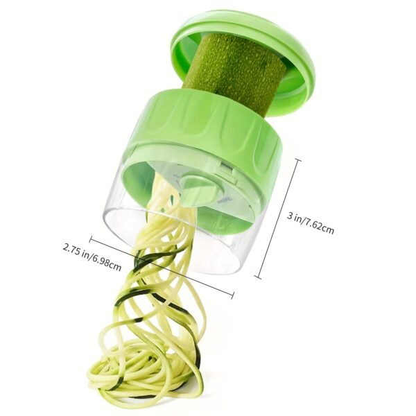 1pc; Vegetable Spiralizer; Household Vegetable Grater; Reusable Fruit Grater; Kitchen Potato Slicer; Vegetable Spiral Cutter; Kitchen Gadgets - Image 3