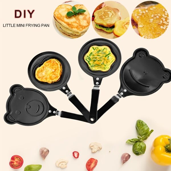 1pc Breakfast Mini Omelette Pan Creative Cute Cartoon Diy Omelette Pan Non-Stick Pan Kitchen Fried Egg Pan - Image 2