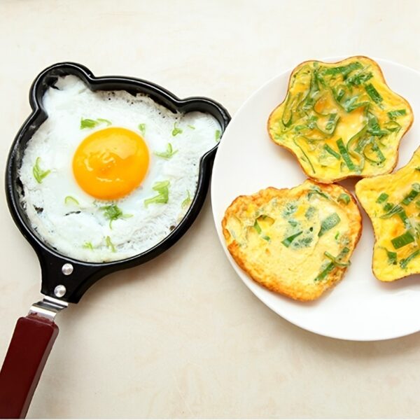 1pc Breakfast Mini Omelette Pan Creative Cute Cartoon Diy Omelette Pan Non-Stick Pan Kitchen Fried Egg Pan - Image 3