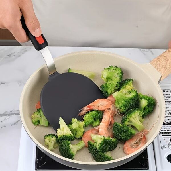 1pc Silicone Spatula Turner; Frying Shovel; Nonstick & Heat Resistant Cooking Spatulas Cookware; Large Flexible Kitchen Utensils BPA - Image 3