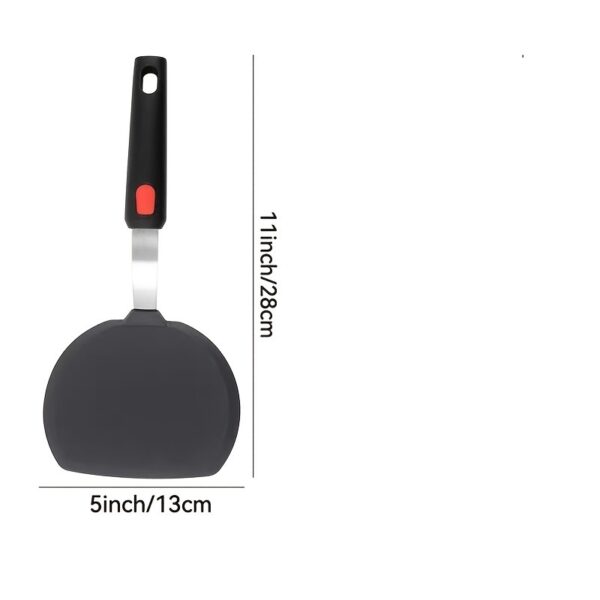 1pc Silicone Spatula Turner; Frying Shovel; Nonstick & Heat Resistant Cooking Spatulas Cookware; Large Flexible Kitchen Utensils BPA - Image 4