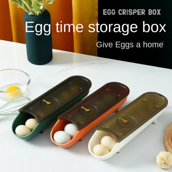 12 Grids Plastic Egg Storage Box; Kitchen Refrigerator Egg Box - Image 2