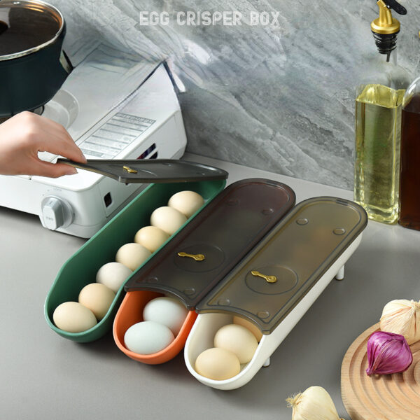 12 Grids Plastic Egg Storage Box; Kitchen Refrigerator Egg Box - Image 5