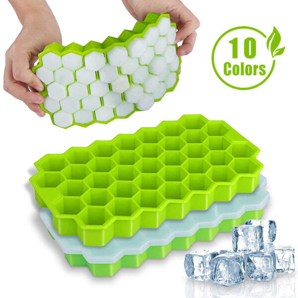 1pc Ice Tray Mold; Honeycomb Silicone Ice Tray; Hexagonal Ice Tray; 37 Grids Honeycomb Ice Tray; Ice Cube Mold; Honeycomb Ice Box; Ice Ball - Image 3