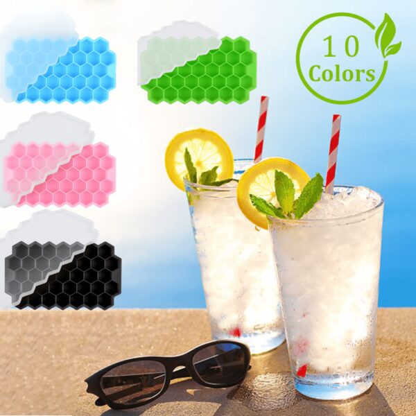 1pc Ice Tray Mold; Honeycomb Silicone Ice Tray; Hexagonal Ice Tray; 37 Grids Honeycomb Ice Tray; Ice Cube Mold; Honeycomb Ice Box; Ice Ball - Image 4