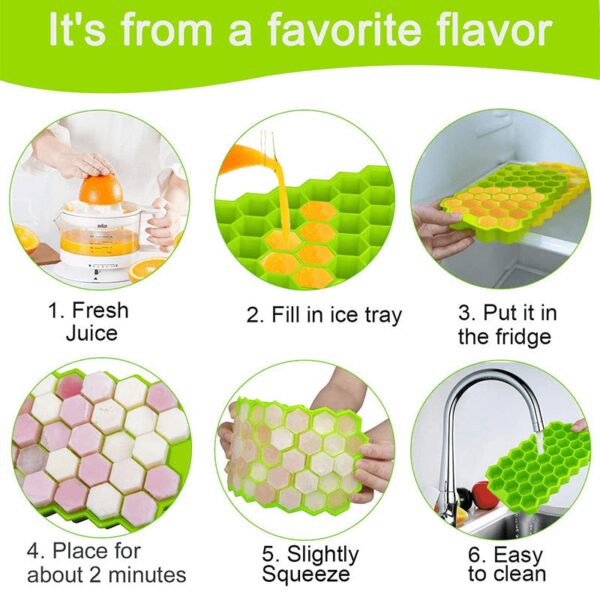 1pc Ice Tray Mold; Honeycomb Silicone Ice Tray; Hexagonal Ice Tray; 37 Grids Honeycomb Ice Tray; Ice Cube Mold; Honeycomb Ice Box; Ice Ball - Image 5