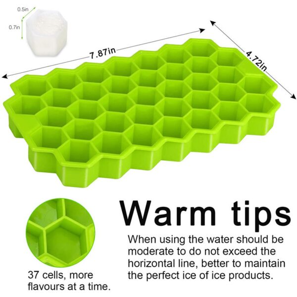 1pc Ice Tray Mold; Honeycomb Silicone Ice Tray; Hexagonal Ice Tray; 37 Grids Honeycomb Ice Tray; Ice Cube Mold; Honeycomb Ice Box; Ice Ball - Image 9