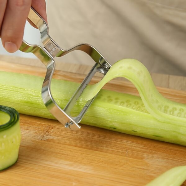 1pc Stainless Steel Peeler For Fruit; Carrot; Potato; Multi-purpose Cabbage Planer; Vegetable And Fruit Peeler; Kitchen Gadget - Image 2