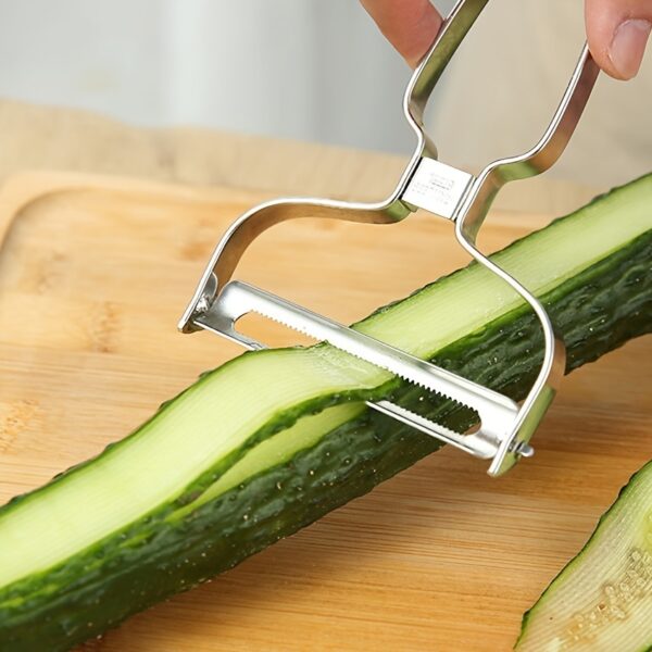 1pc Stainless Steel Peeler For Fruit; Carrot; Potato; Multi-purpose Cabbage Planer; Vegetable And Fruit Peeler; Kitchen Gadget - Image 5