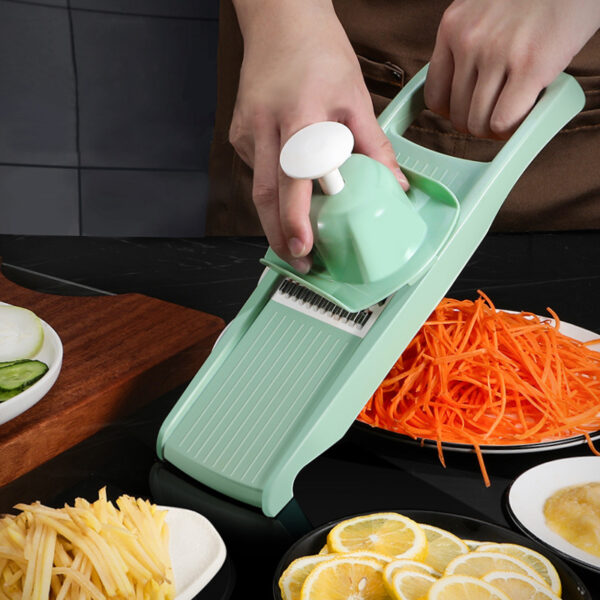 1 Set Kitchen Vegetable Cutting Artifact; Multifunctional Kitchen Grater; Stainless Steel Potato Slicer Shredder - Image 2