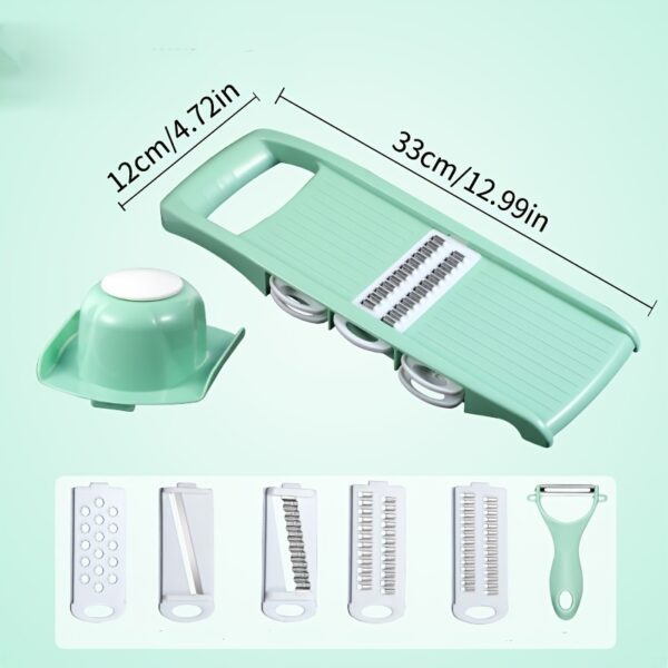 1 Set Kitchen Vegetable Cutting Artifact; Multifunctional Kitchen Grater; Stainless Steel Potato Slicer Shredder - Image 4