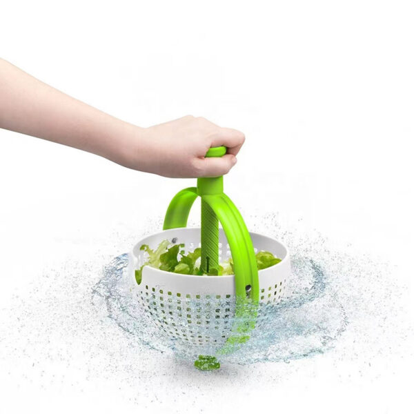 1pc Vegetable Drain Basket; Kitchen Vegetable Washing Basin; Salad Spinner; Fruit Washing Vegetable Basket; Kitchen Salad Washing Basin - Image 2