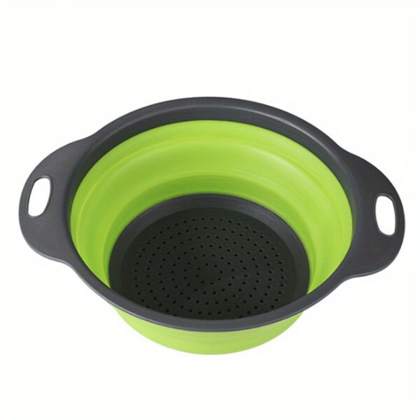 1pc Silicone Folding Drain Basket Fruit Vegetable Washing Basket Foldable Strainer Colander Collapsible Drainer Kitchen Storage Tool - Image 11